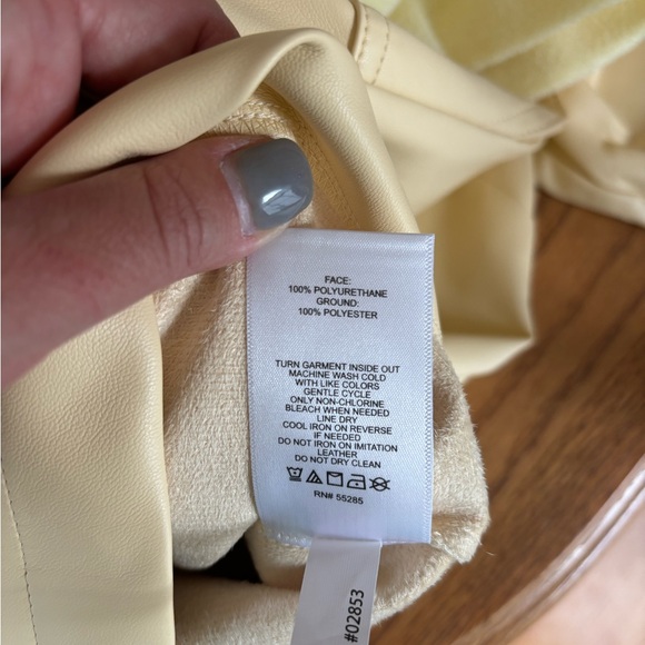 Express Yellow Faux Leather Matching Set - Picture 6 of 6